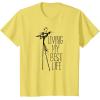 imageAmazon Essentials Mens Nightmare Before Christmas Jack Living My Best Life Graphic TShirt White SmallLemon Yellow