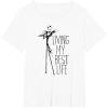 imageAmazon Essentials Mens Nightmare Before Christmas Jack Living My Best Life Graphic TShirt White SmallWhite