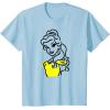 imageAmazon Essentials Mens Princess Belle Linework Portrait TShirt White SmallBaby Blue
