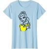 imageAmazon Essentials Mens Princess Belle Linework Portrait TShirt White SmallBaby Blue
