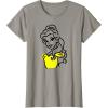 imageAmazon Essentials Mens Princess Belle Linework Portrait TShirt White SmallSlate Grey