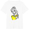 imageAmazon Essentials Mens Princess Belle Linework Portrait TShirt White SmallWhite