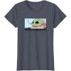 imageAmazon Essentials Mens The Mandalorian Sad Grogu Wants Snacks TShirt Grey SmallHeather Blue