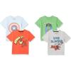 imageAmazon Essentials Disney  Marvel  Star Wars Boys and Toddlers ShortSleeve VNeck TShirts Pack of 4Marvel Iconic Friends