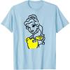 imageAmazon Essentials Mens Princess Belle Linework Portrait TShirt White SmallBaby Blue