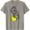 imageAmazon Essentials Mens Princess Belle Linework Portrait TShirt White SmallSlate Grey