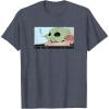 imageAmazon Essentials Mens The Mandalorian Sad Grogu Wants Snacks TShirt Grey SmallHeather Blue