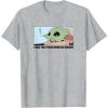 imageAmazon Essentials Mens The Mandalorian Sad Grogu Wants Snacks TShirt Grey SmallHeather Grey