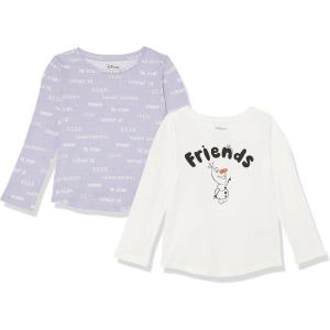 imageAmazon Essentials Disney  Marvel  Star Wars  Frozen  Princess Girls and Toddlers LongSleeve TShirts Pack of 2Frozen Friends