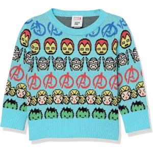 imageAmazon Essentials Disney  Marvel  Star Wars  Frozen  Princess Girls and Toddlers Pullover Knit SweaterMarvel Avengers