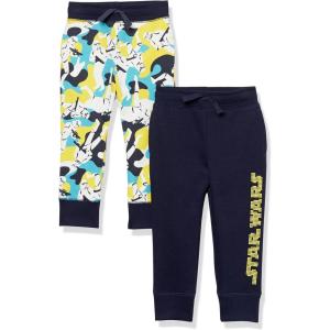 imageAmazon Essentials Disney  Marvel  Star Wars Boys and Toddlers Fleece Jogger Sweatpants Pack of 2Star Wars LogoCamo