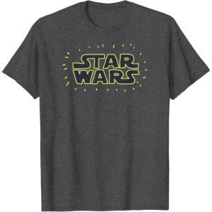 imageAmazon Essentials Mens Bright Yellow Doodle Logo TShirt Dark Grey SmallDark Heather Grey
