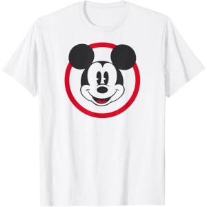 imageAmazon Essentials Mens Smiling Mickey in Red Circle TShirt White SmallWhite