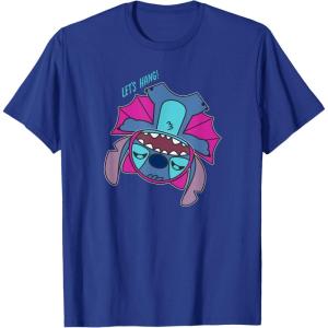 imageAmazon Essentials Stitch Halloween Bat Costume Lets Hang TShirtRoyal Blue