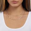 imageAmazon Essentials 14K Gold Plated Layered 2 Row Chain NecklaceSilver