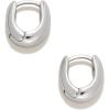 imageAmazon Essentials 14K Gold or Sterling Silver Plated Teardrop Huggie Hoop 12mmSilver