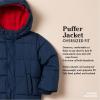 imageAmazon Essentials Babies Toddlers and Boys Heavyweight Hooded Puffer JacketCharcoal Heather