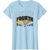 imageAmazon Essentials Boys May the Fourth Be With You Multi Color TShirt Blue SmallBaby Blue