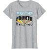 imageAmazon Essentials Boys May the Fourth Be With You Multi Color TShirt Blue SmallHeather Grey
