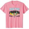 imageAmazon Essentials Boys May the Fourth Be With You Multi Color TShirt Blue SmallPink
