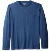 imageAmazon Essentials Mens RegularFit Crewneck TShirts LongSleeveBlue Heather