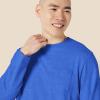 imageAmazon Essentials Mens RegularFit Crewneck TShirts LongSleeveBright Blue