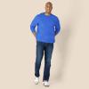 imageAmazon Essentials Mens RegularFit Crewneck TShirts LongSleeveBright Blue