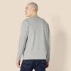 imageAmazon Essentials Mens RegularFit Crewneck TShirts LongSleeveLight Grey Heather