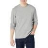 imageAmazon Essentials Mens RegularFit Crewneck TShirts LongSleeveLight Grey Heather