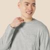imageAmazon Essentials Mens RegularFit Crewneck TShirts LongSleeveLight Grey Heather