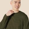 imageAmazon Essentials Mens RegularFit Crewneck TShirts LongSleeveOlive Heather