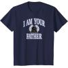 imageAmazon Essentials Star Wars Mens Darth Vader I Am Your Father Collegiate Crest TShirt Black SmallNavy Blue