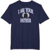 imageAmazon Essentials Star Wars Mens Darth Vader I Am Your Father Collegiate Crest TShirt Black SmallNavy Blue
