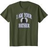 imageAmazon Essentials Star Wars Mens Darth Vader I Am Your Father Collegiate Crest TShirt Black SmallOlive Green