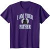 imageAmazon Essentials Star Wars Mens Darth Vader I Am Your Father Collegiate Crest TShirt Black SmallPurple