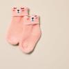 imageAmazon Essentials Unisex Babies Cozy Cotton Turn Cuff Socks 6 PairsPinkPurpleStripe