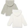 imageAmazon Essentials Unisex Babies Hooded Sweater Pack of 2Grey HeatherIvory