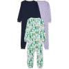 imageAmazon Essentials Unisex Toddlers and Babies SnugFit Cotton Footless Sleeper Pajamas MultipacksEcru Festive TreeNavyPurple Dots