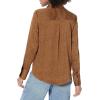 imageAmazon Essentials Womens RegularFit Satin Button Down Blouse Available in Plus SizeDark Chestnut Brown Leopard