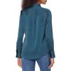 imageAmazon Essentials Womens RegularFit Satin Button Down Blouse Available in Plus SizeDark Navy Diamond