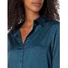 imageAmazon Essentials Womens RegularFit Satin Button Down Blouse Available in Plus SizeDark Navy Diamond