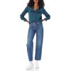 imageAmazon Essentials Womens RegularFit Satin Button Down Blouse Available in Plus SizeDark Navy Diamond