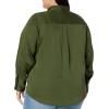 imageAmazon Essentials Womens RegularFit Satin Button Down Blouse Available in Plus SizeDark Olive