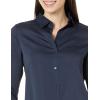 imageAmazon Essentials Womens RegularFit Satin Button Down Blouse Available in Plus SizeNavy