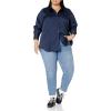imageAmazon Essentials Womens RegularFit Satin Button Down Blouse Available in Plus SizeNavy