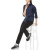imageAmazon Essentials Womens RegularFit Satin Button Down Blouse Available in Plus SizeNavy