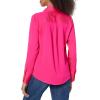 imageAmazon Essentials Womens RegularFit Satin Button Down Blouse Available in Plus SizeNeon Pink
