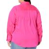 imageAmazon Essentials Womens RegularFit Satin Button Down Blouse Available in Plus SizeNeon Pink