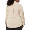 imageAmazon Essentials Womens RegularFit Satin Button Down Blouse Available in Plus SizeTan