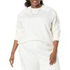 imageAmazon Essentials Womens RelaxedFit Crewneck Pullover LongSleeve Sweatshirt Available in Plus SizeEggshell White